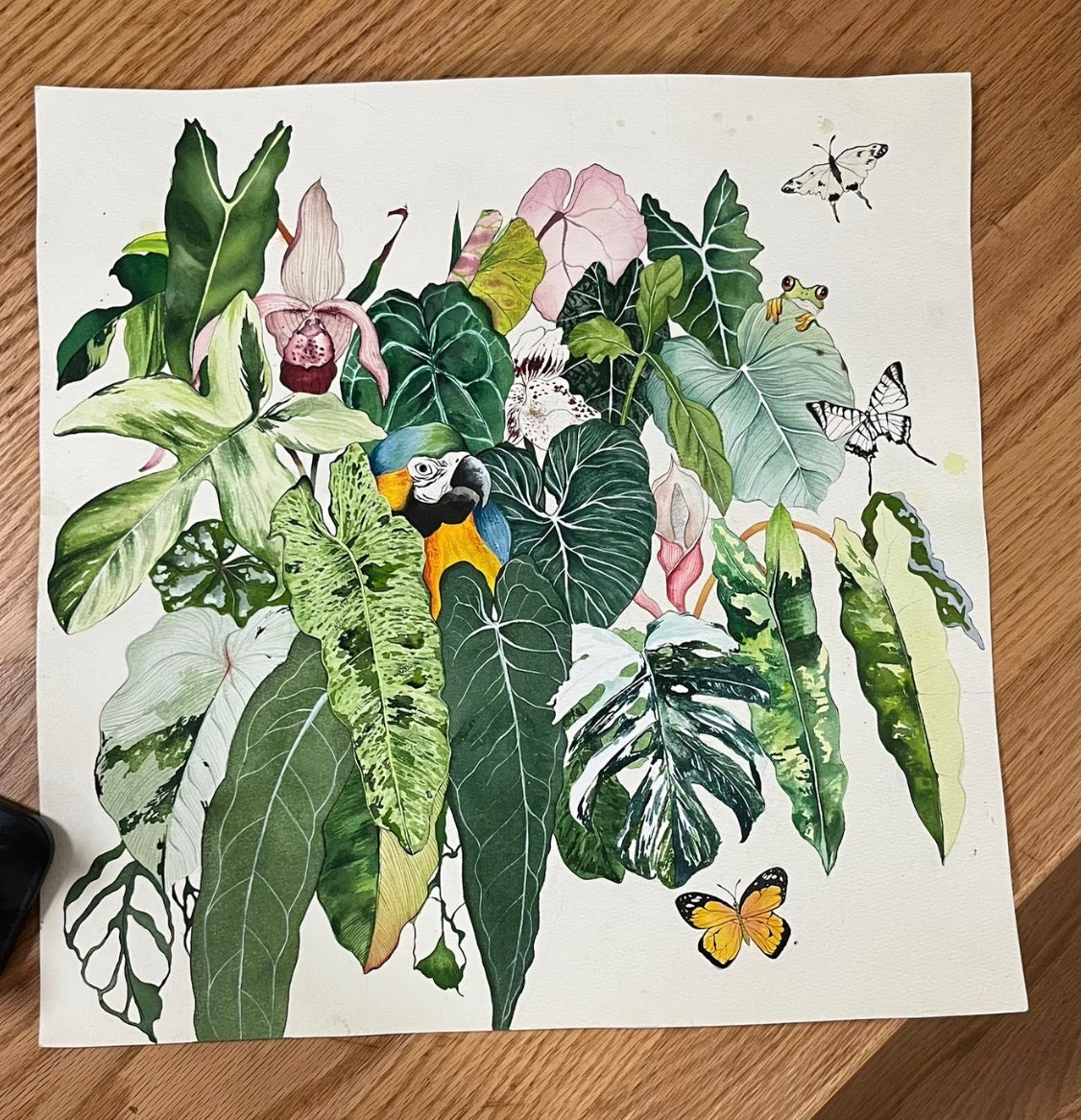 Watercolour Painting of Flowers