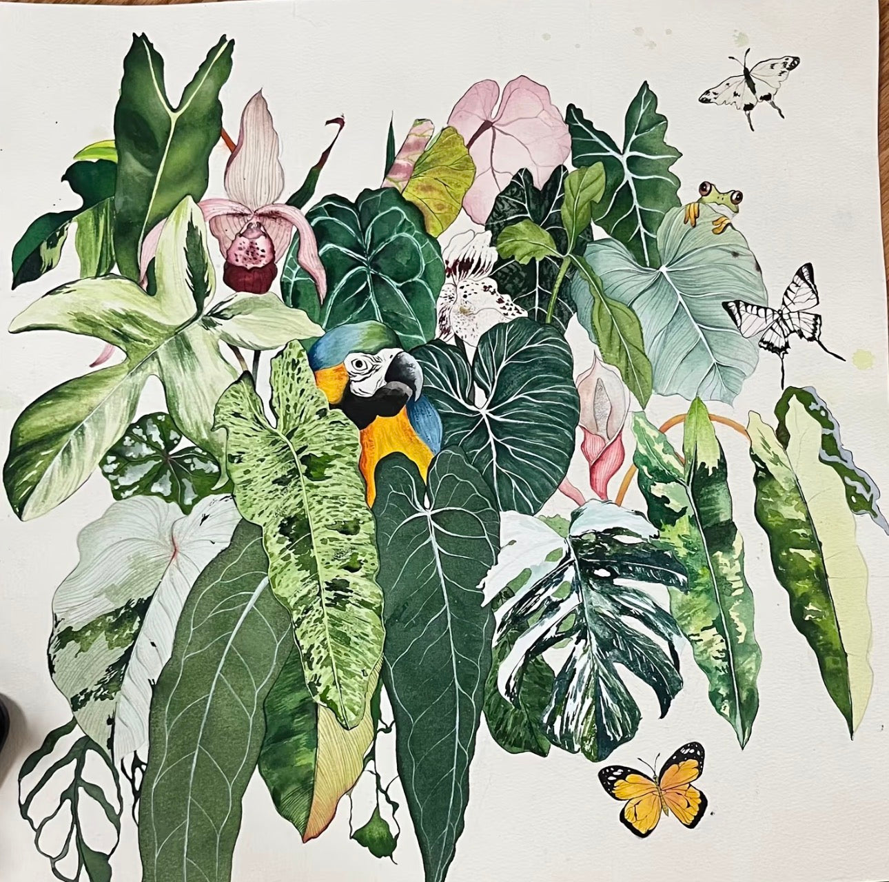 Watercolour Painting of Flowers