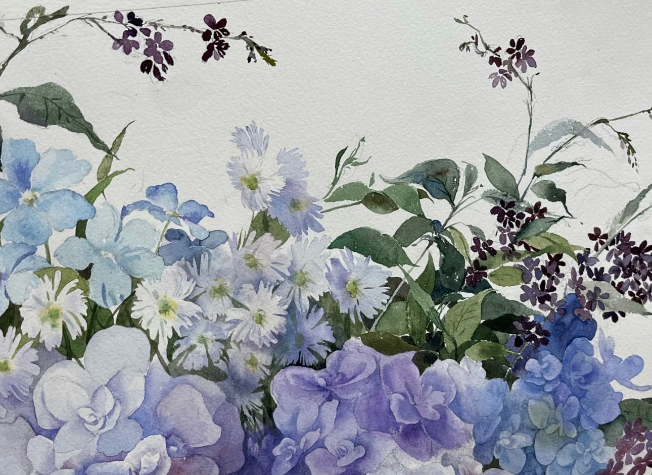 Watercolour Painting of Flowers