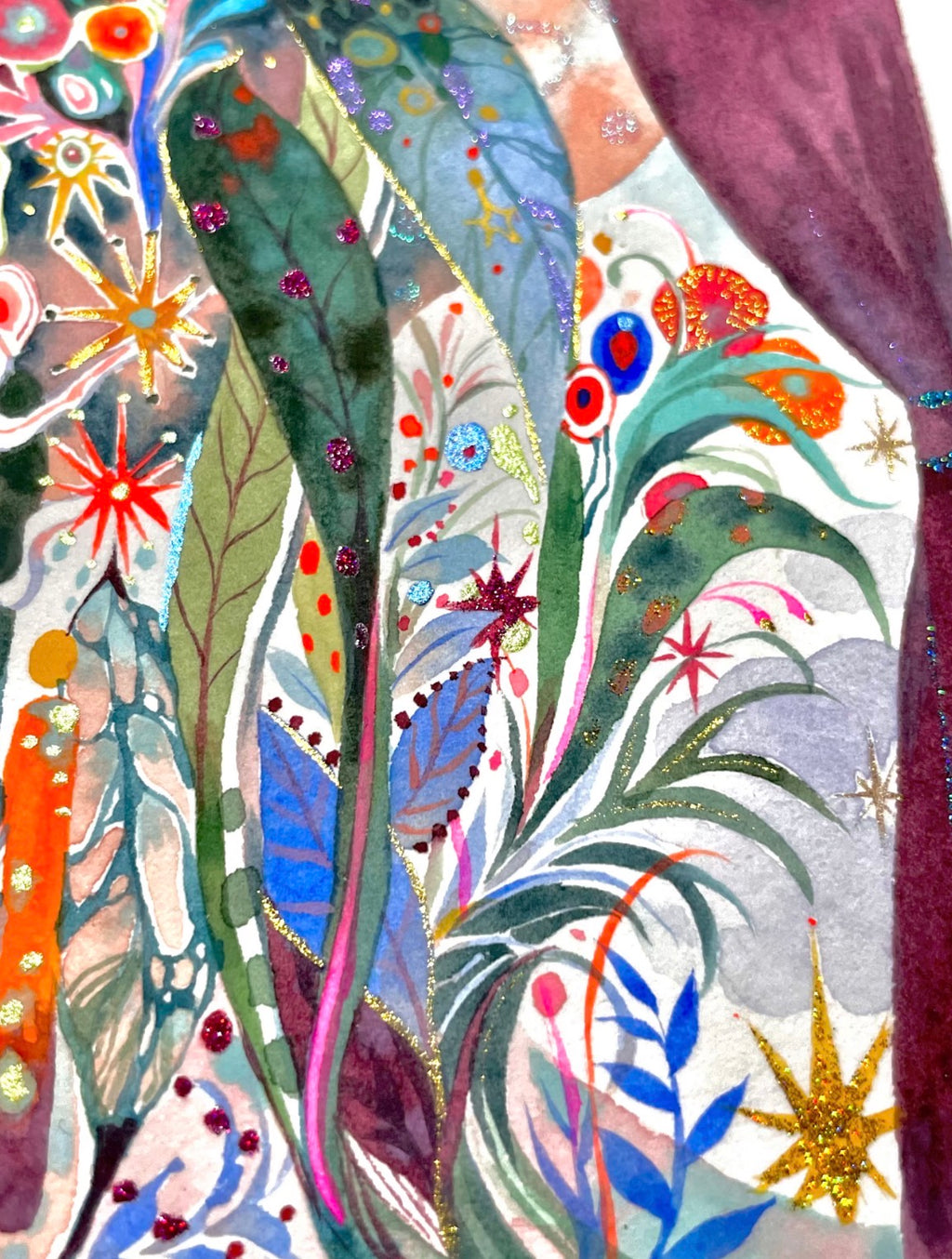 Abstract Botanical Watercolour Painting – A2