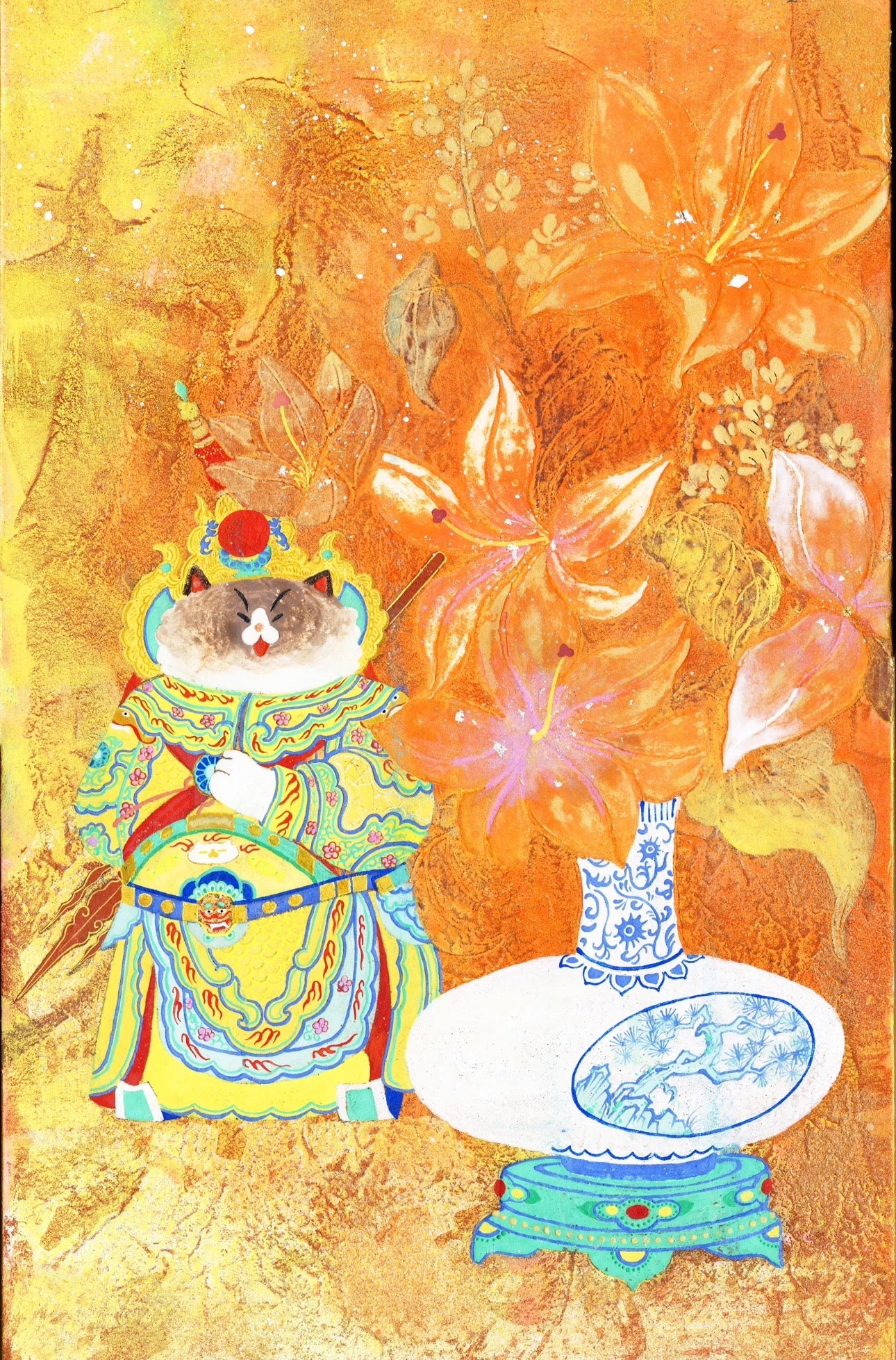 Imperial Cat Watercolour Painting – A3