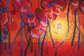 Cats in the Poppy Field Watercolour Painting – 50 × 70 cm
