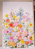 Watercolour Painting of Flowers A3