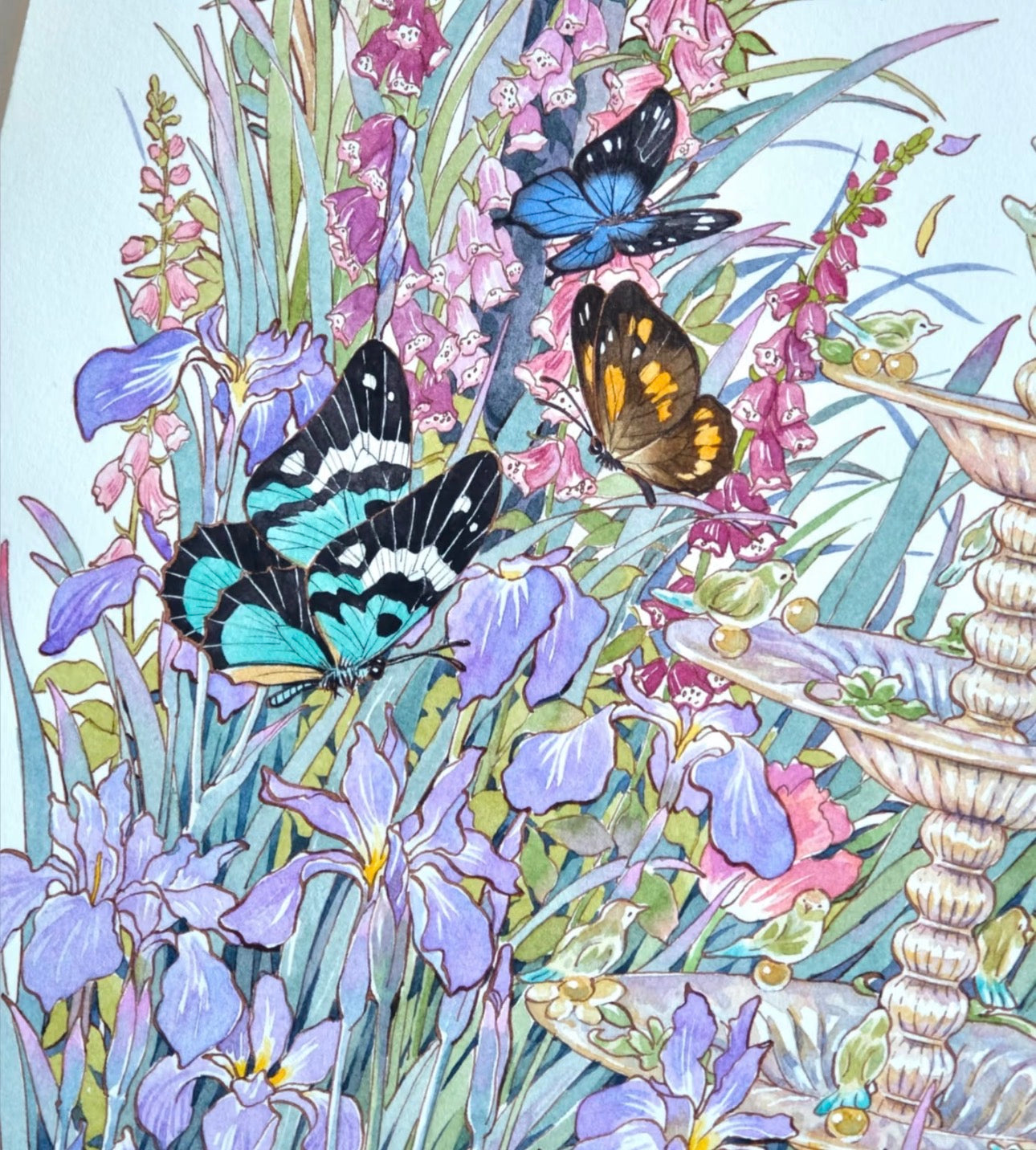 Watercolour Painting of Flowers A3