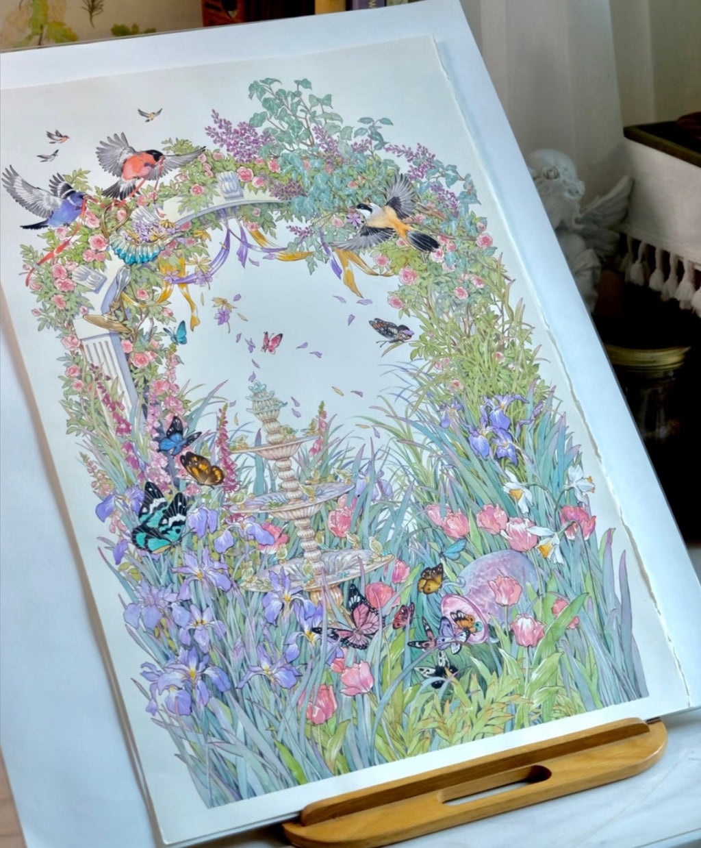 Watercolour Painting of Flowers A3